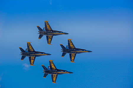 蓝色的天使, f-18, 大黄蜂, 飞, 海军, 射流, 飞机