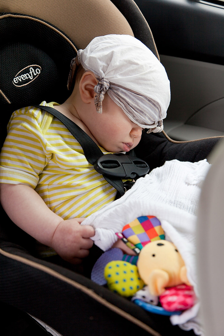 fordon, spädbarn, Pojke, transport, personer, unga, sover