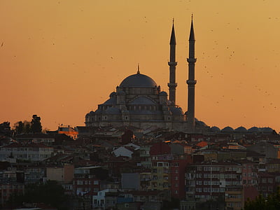 Istanbul, Turcija, Bosfors, orientējiet, mošeja, programma Outlook, skats