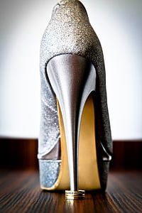 sko, bryllup, detaljer, høye hæler, innendørs, skjønnhet, Nærbilde