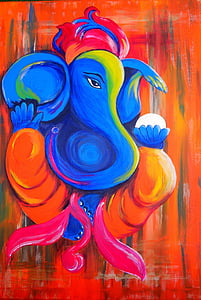 elefant, Ganesha, Gud, gudom, Indien, hinduiska, indiska gudar