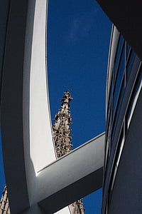 Ulm, edificio de Meier, Arquitecto, Richard meier, Arquitecto, cielo, azul