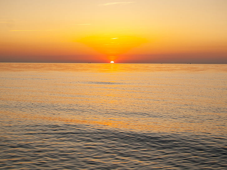landscape, water, twilight, sun