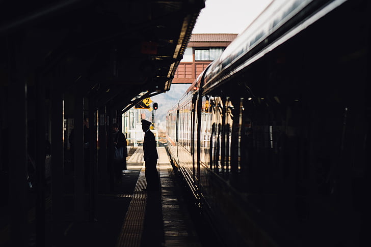 μονοπάτι, τρένο, Σταθμός, άτομα, ο άνθρωπος, βόλτα, μεταφορά