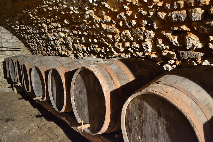 koobas, barrel, veini, Prantsusmaa, Castle, vana barrel, puidust tünn