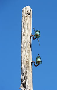 electric pole, abandoned, insulators, light cut, power line