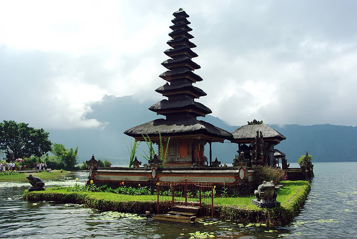 Indonésia, Bali, Ulun danu, Lago Bratan, Templo de, religião, religiosa