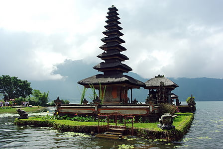 Indonesien, Bali, Ulun danu, BRATAN lake, templet, religion, religiösa