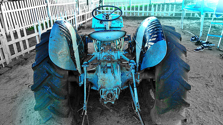 tractor, azul, Nairobi