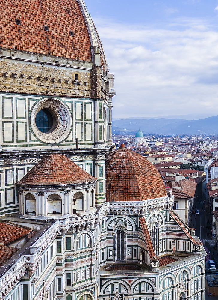 Firenze, templom, székesegyház, Dom, épület, építészet, gótikus építészet