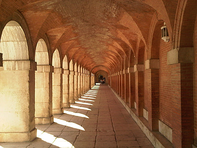 arquitectura, fugas de, sombras, Archi, columnata, columnas, España