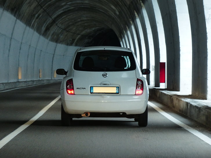 carretera, auto, túnel, trànsit, conduir un cotxe, passeig, Opel