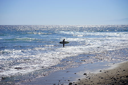 Surfer, morze, Ocean, Plaża, Surfers, Sport, sporty wodne