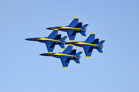 블루 천사, 제트, f-18, 비행, 항공기, 플 라 잉, 천사