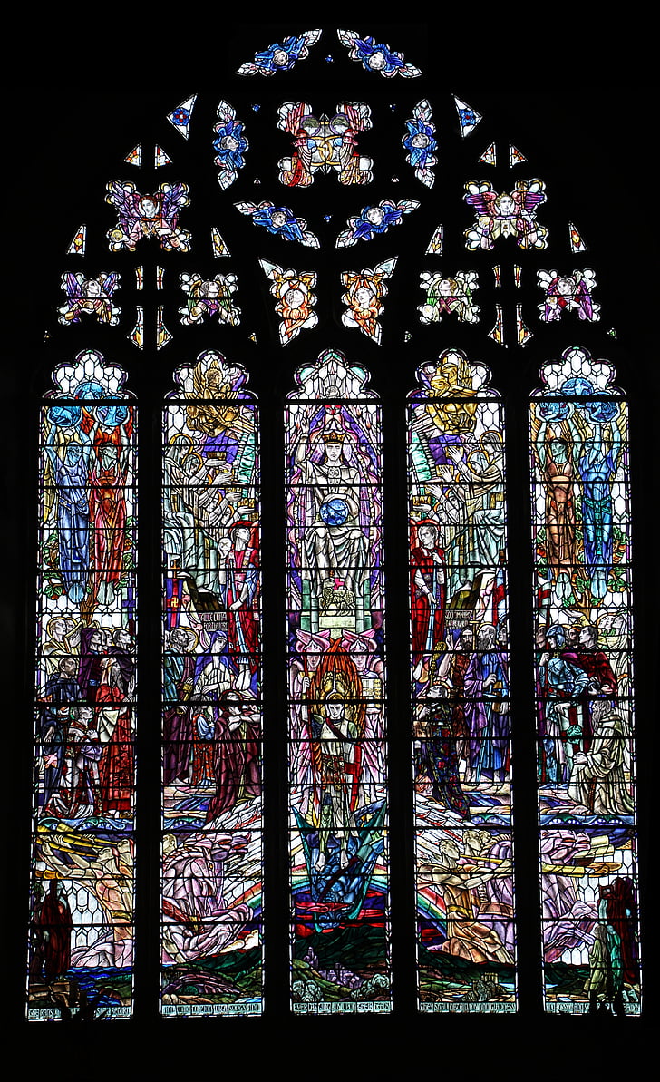 Vitrall, finestra de la catedral, Catedral, vitralls, l'església, finestra, vidre