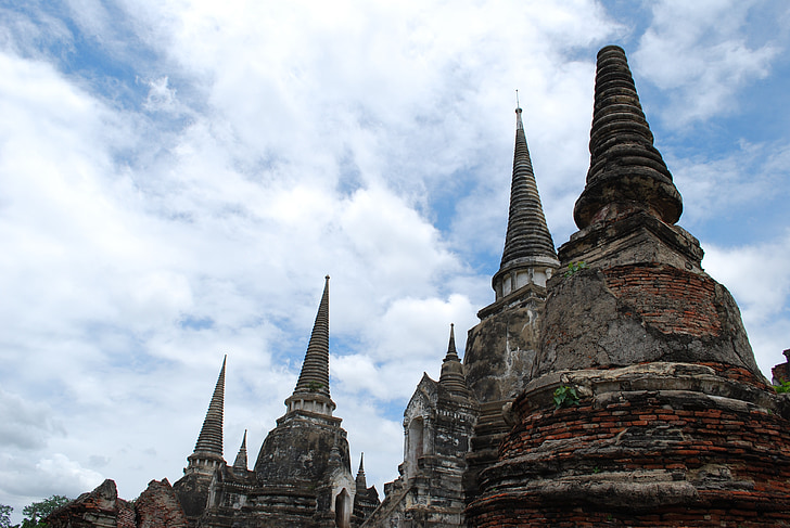 Thailand, Ayutthaya, murbruk, buddhismen