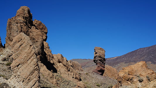 Tenerife, Kepulauan Canary, liburan, Gunung berapi, Gunung berapi, pegunungan, langit biru