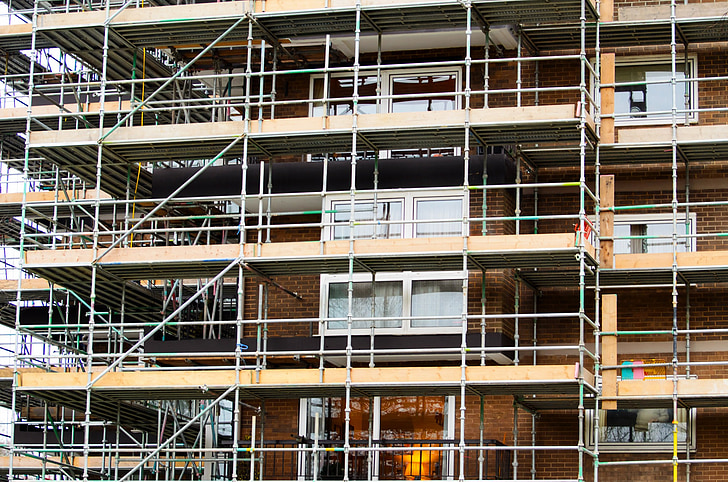 scaffold, scaffolding, builder, worker, rigger, erecting, floor