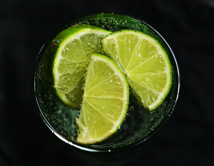 ital, buborék, Citrus, közeli kép:, hideg, méregtelenítés, Detox víz