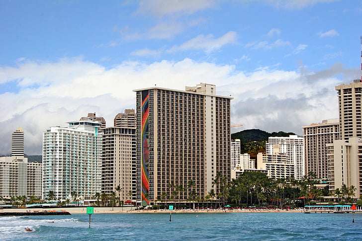 Hawaii, Hôtel, plage, Resort, voyage, océan, vacances