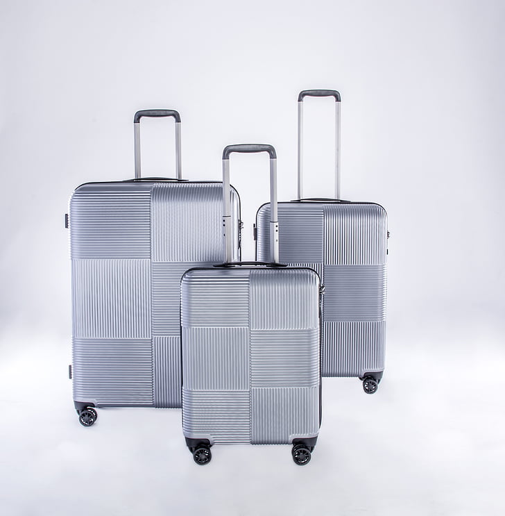 luggage case, case, metallic luguage, white background, studio shot, no people, suitcase