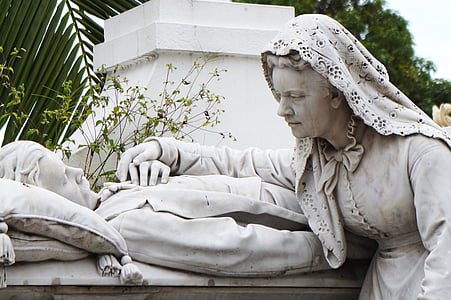 Salvador, proslulý, hřbitov, hrobka, smrt, bílá, sochařství