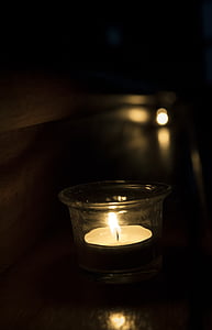 기도, 촛불, 기독교, 복음, 진정, 어둠