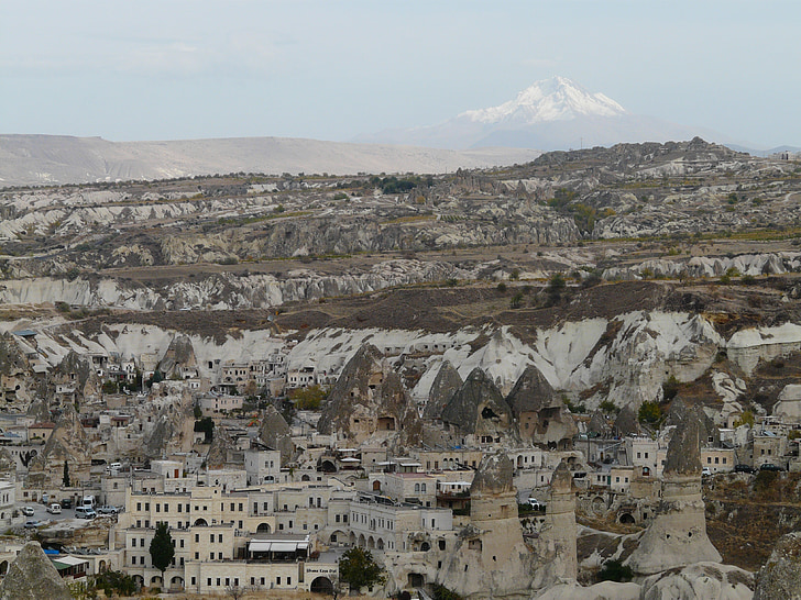 รูปภาพฟรี: โกรมี, คัปปาโดเจีย, ตุรกี, erciyes dağı, erciyes, ภูเขาไฟ ...