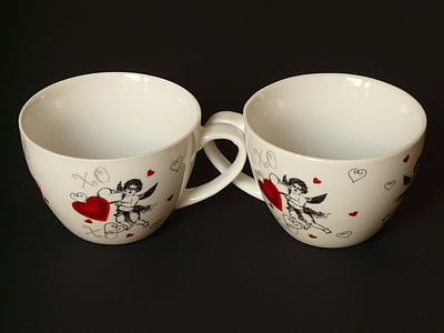 cup, drink, coffee, coffee cup, love, heart, herzchen