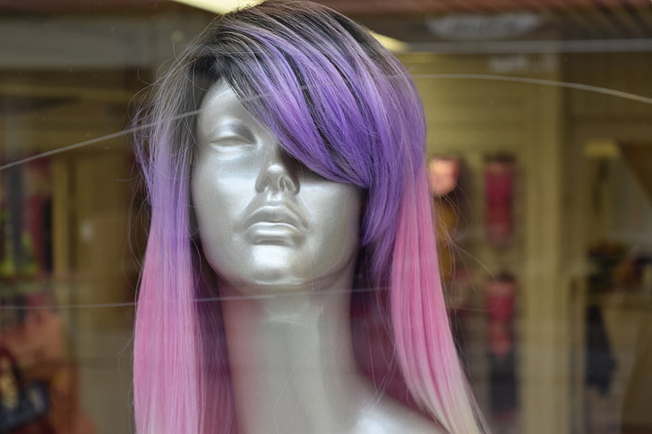 gothenburg, woman, hair, the longing, manekin, purple hair, pink hair