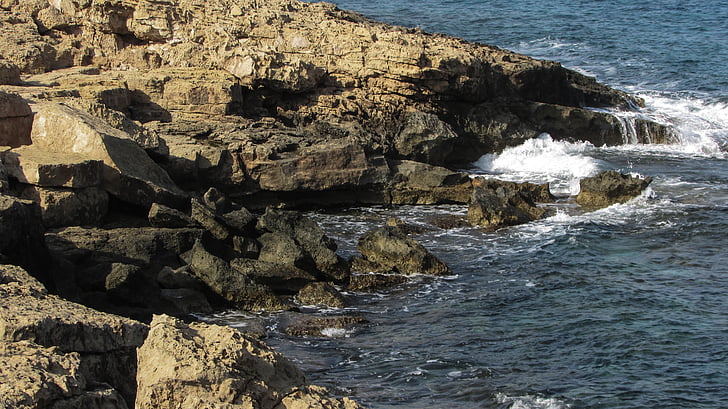 Chipre, Cavo greko, paisaje, roca, mar, Costa, acantilado