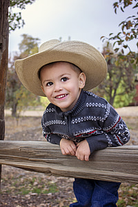 boy, cowboy, hat, child, fun, people, cute
