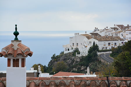 kerk, van, Santo domingo, Benalmádena, Malaga, landschap, zee uitzicht