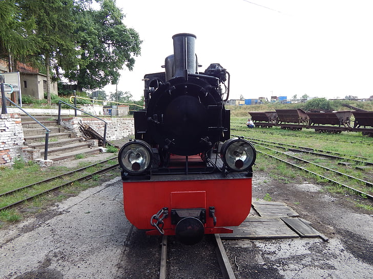 narrow-gauge railway, train, wagons, locomotive, rails, historic vehicle