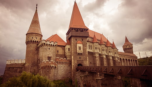 Замок, Хунедоара, средневековый, Трансильвания, Крепость, исторические, фортификации