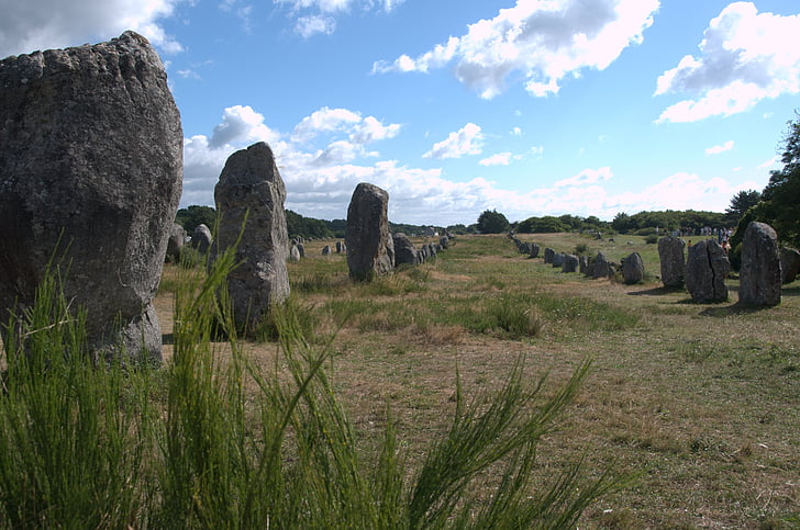 Megalithen, Menhire, Frankreich, Serie, Sommer, Steinen