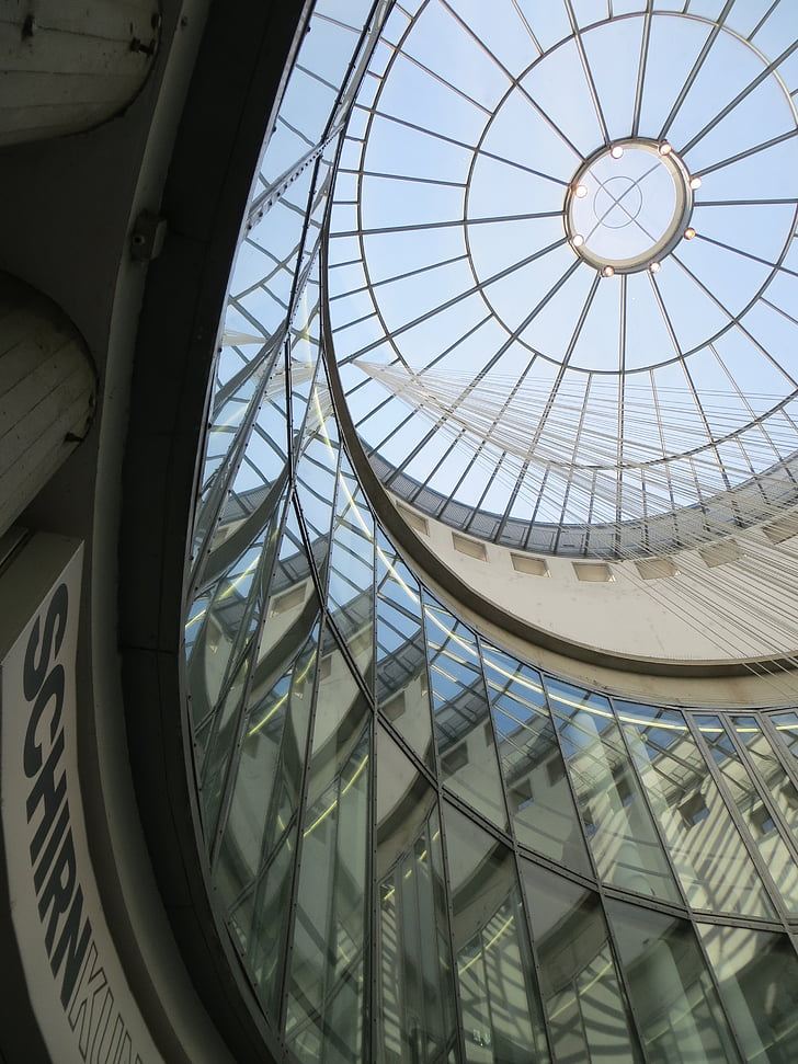 glass dome, frankfurt, museum, schirn, city, art, architecture