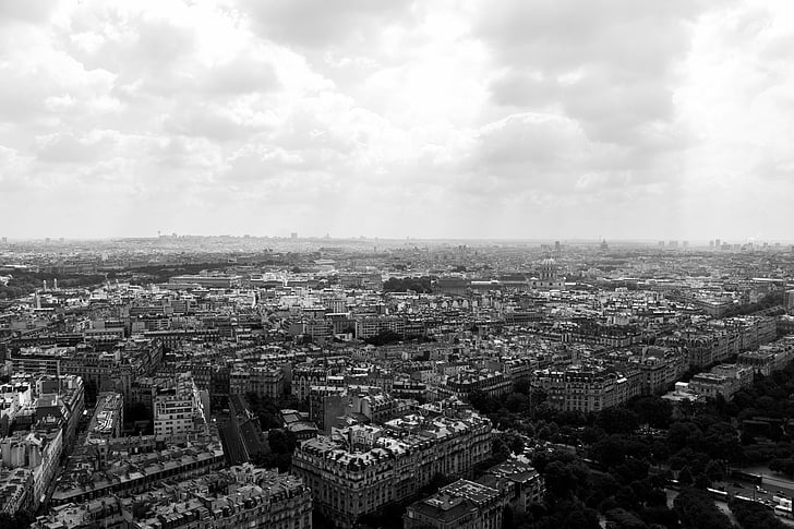 Pariz, Europe, grad, iz zraka, putovanja