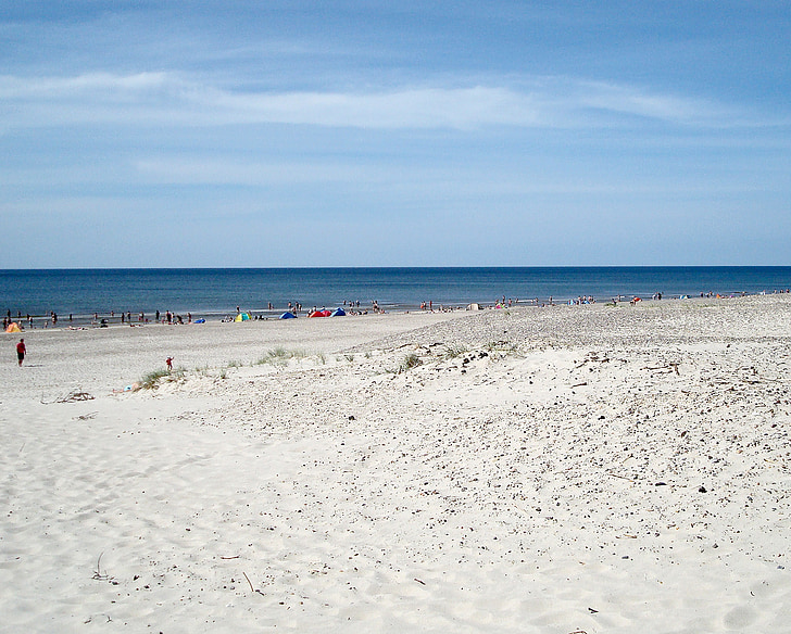 plage, Danemark, plage danoise, bains, sol, été, touristes
