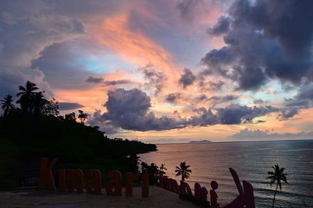 Indonezija, zalazak sunca, mora, plaža, more, priroda, Obala