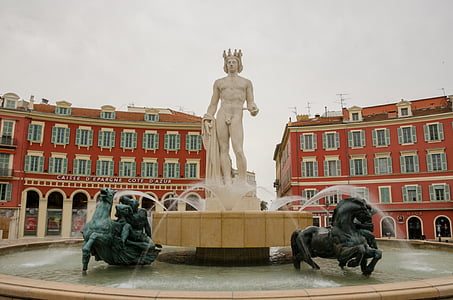 Rar, plads, Metropolis, Sydfrankrig, City, Frankrig, statue