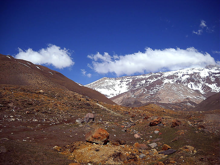 Chile, fjell, bane, reservoar av puss, fjell, fjellkjede, scenics