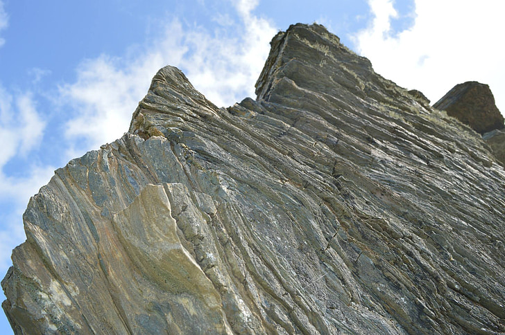 Cliff, Cornwall, sten, sedimenter