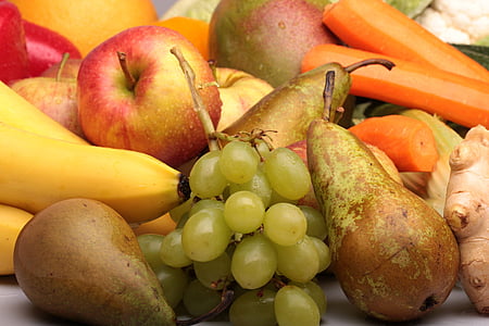 fruits, nature morte, pomme, poires