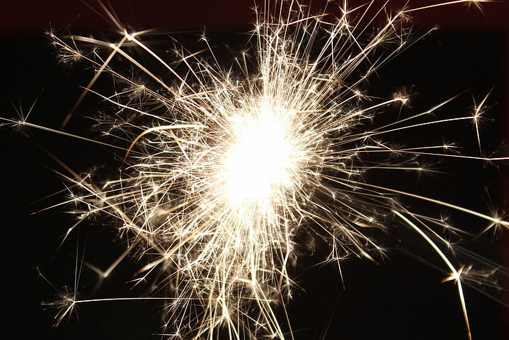 sparkler, radio, mood, new year's eve, golden, light
