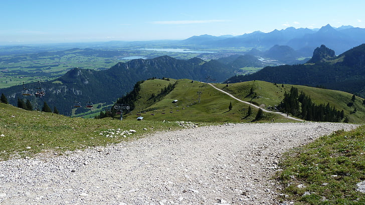 Allgäu, Breitenberg, Göl forggensee, Füssen, eteklerinde, dağ, doğa