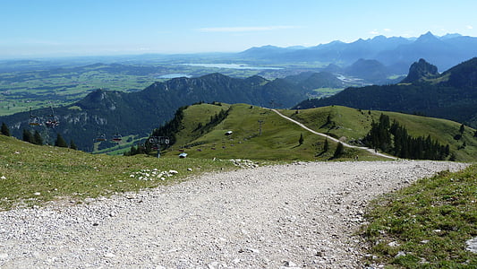 Allgäu, Breitenberg, Göl forggensee, Füssen, eteklerinde, dağ, doğa