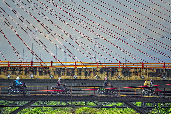 Semarang, człowiek, silnik, Most, Jawa Środkowa, Indonezyjski
