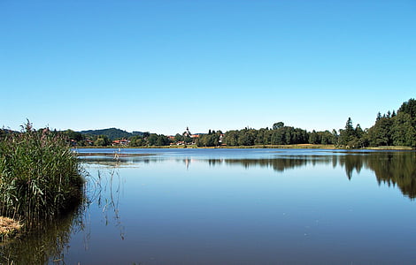 allgäu, บริเวณเชิงเขาของการ, ทะเลสาบ, ไอดีล, น้ำ, วันท่องเที่ยว, เดินป่า