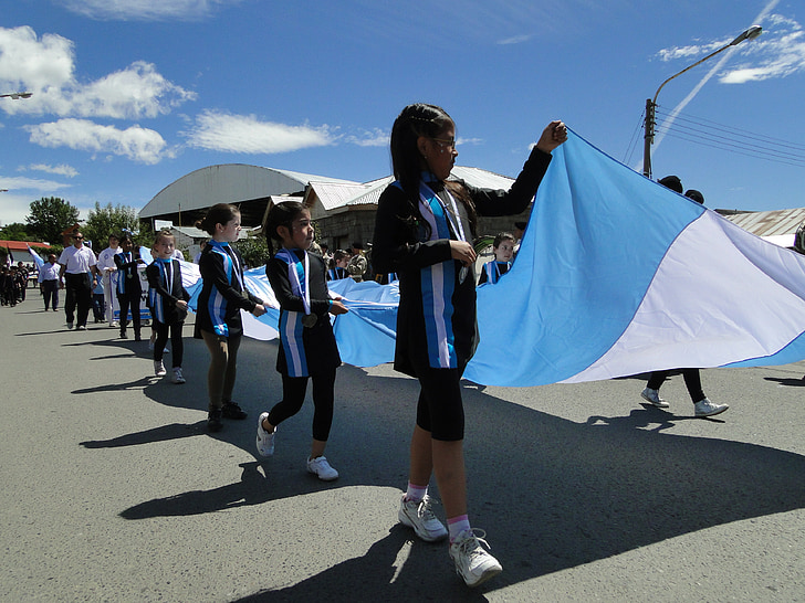 parade, Argentina, flag
